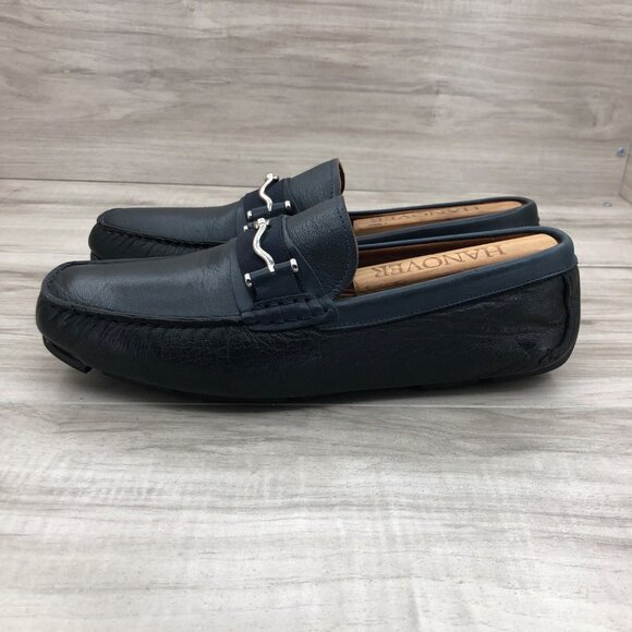 Section X Driving Loafers Mens 8.5M Blue Leather Slip On Comfort Shoes main image 8